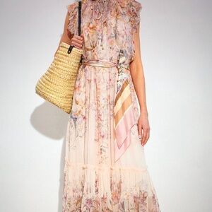 Zimmermann Pink Floral Maxi Dress